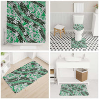 Matie Tahiti Tiare Monstera Bathroom Set Polynesian Pattern Curve Style - Polynesian Pride