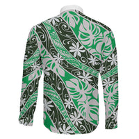 Matie Tahiti Tiare Monstera Family Matching Mermaid Dress and Hawaiian Shirt Polynesian Pattern Curve Style - Polynesian Pride
