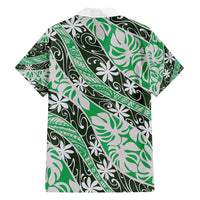 Matie Tahiti Tiare Monstera Family Matching Off Shoulder Maxi Dress and Hawaiian Shirt Polynesian Pattern Curve Style - Polynesian Pride