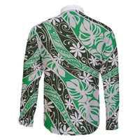 Matie Tahiti Tiare Monstera Family Matching Off Shoulder Maxi Dress and Hawaiian Shirt Polynesian Pattern Curve Style - Polynesian Pride