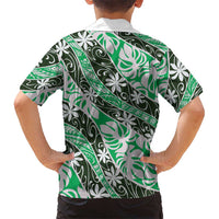 Matie Tahiti Tiare Monstera Family Matching Puletasi and Hawaiian Shirt Polynesian Pattern Curve Style LT01 - Polynesian Pride