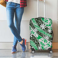 Matie Tahiti Tiare Monstera Luggage Cover Polynesian Pattern Curve Style - Polynesian Pride