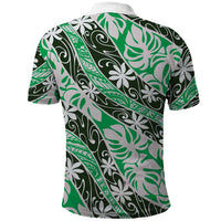 Matie Tahiti Tiare Monstera Polo Shirt Polynesian Pattern Curve Style LT01 - Polynesian Pride
