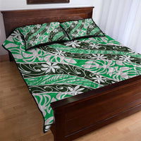 Matie Tahiti Tiare Monstera Quilt Bed Set Polynesian Pattern Curve Style LT01 - Polynesian Pride