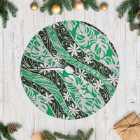 Matie Tahiti Tiare Monstera Tree Skirt Polynesian Pattern Curve Style LT01 Casual Green - Polynesian Pride
