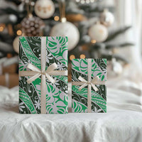 Matie Tahiti Tiare Monstera Wrapping Paper Polynesian Pattern Curve Style - Polynesian Pride