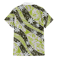 Olive Tahiti Tiare Monstera Family Matching Mermaid Dress and Hawaiian Shirt Polynesian Pattern Curve Style - Polynesian Pride