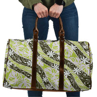 Olive Tahiti Tiare Monstera Travel Bag Polynesian Pattern Curve Style - Polynesian Pride