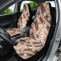 Puatou Tahiti Tiare Monstera Car Seat Cover Polynesian Pattern Curve Style - Polynesian Pride