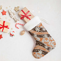 Puatou Tahiti Tiare Monstera Christmas Stocking Polynesian Pattern Curve Style LT01 - Polynesian Pride