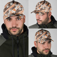 Puatou Tahiti Tiare Monstera Classic Cap Polynesian Pattern Curve Style LT01 - Polynesian Pride