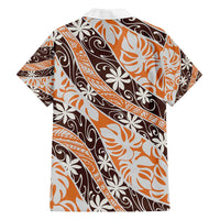 Puatou Tahiti Tiare Monstera Family Matching Off Shoulder Short Dress and Hawaiian Shirt Polynesian Pattern Curve Style - Polynesian Pride