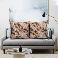 Puatou Tahiti Tiare Monstera Pillow Cover Polynesian Pattern Curve Style LT01 - Polynesian Pride
