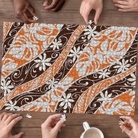 Puatou Tahiti Tiare Monstera Puzzle Polynesian Pattern Curve Style LT01 - Polynesian Pride