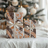 Puatou Tahiti Tiare Monstera Wrapping Paper Polynesian Pattern Curve Style - Polynesian Pride