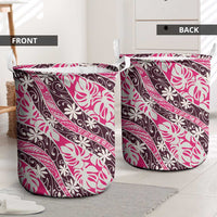 Tarona Tahiti Tiare Monstera Laundry Basket Polynesian Pattern Curve Style LT01 - Polynesian Pride