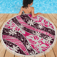 Tarona Tahiti Tiare Monstera Beach Blanket Polynesian Pattern Curve Style LT01 - Polynesian Pride