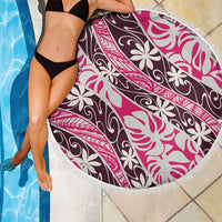 Tarona Tahiti Tiare Monstera Beach Blanket Polynesian Pattern Curve Style LT01 - Polynesian Pride