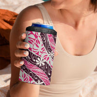 Tarona Tahiti Tiare Monstera 4 in 1 Can Cooler Tumbler Polynesian Pattern Curve Style - Polynesian Pride