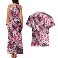 Tarona Tahiti Tiare Monstera Couples Matching Tank Maxi Dress and Hawaiian Shirt Polynesian Pattern Curve Style LT01 - Polynesian Pride