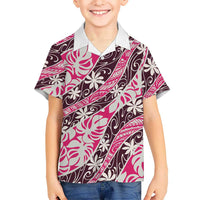 Tarona Tahiti Tiare Monstera Family Matching Long Sleeve Bodycon Dress and Hawaiian Shirt Polynesian Pattern Curve Style - Polynesian Pride