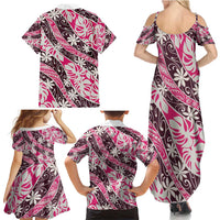 Tarona Tahiti Tiare Monstera Family Matching Summer Maxi Dress and Hawaiian Shirt Polynesian Pattern Curve Style LT01 - Polynesian Pride
