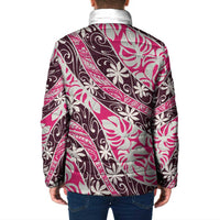 Tarona Tahiti Tiare Monstera Padded Jacket Polynesian Pattern Curve Style LT01 - Polynesian Pride