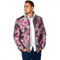 Tarona Tahiti Tiare Monstera Padded Jacket Polynesian Pattern Curve Style LT01 - Polynesian Pride