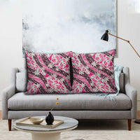 Tarona Tahiti Tiare Monstera Pillow Cover Polynesian Pattern Curve Style - Polynesian Pride