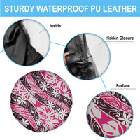 Tarona Tahiti Tiare Monstera Spare Tire Cover Polynesian Pattern Curve Style - Polynesian Pride