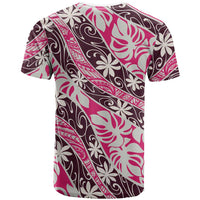 Tarona Tahiti Tiare Monstera T Shirt Polynesian Pattern Curve Style LT01 - Polynesian Pride