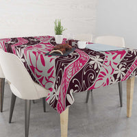 Tarona Tahiti Tiare Monstera Tablecloth Polynesian Pattern Curve Style - Polynesian Pride