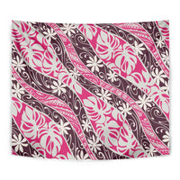 Tarona Tahiti Tiare Monstera Tapestry Polynesian Pattern Curve Style LT01 - Polynesian Pride