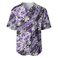 Vareau Tahiti Tiare Monstera Baseball Jersey Polynesian Pattern Curve Style - Polynesian Pride