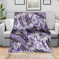 Vareau Tahiti Tiare Monstera Blanket Polynesian Pattern Curve Style - Polynesian Pride