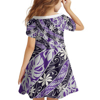 Vareau Tahiti Tiare Monstera Family Matching Off The Shoulder Long Sleeve Dress and Hawaiian Shirt Polynesian Pattern Curve Style LT01 - Polynesian Pride