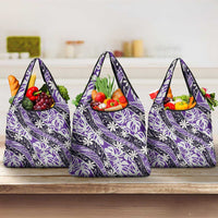 Vareau Tahiti Tiare Monstera Grocery Bag Polynesian Pattern Curve Style - Polynesian Pride