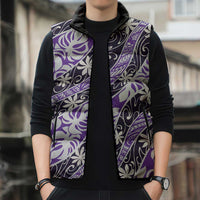 Vareau Tahiti Tiare Monstera Sleeveless Puffer Jacket Polynesian Pattern Curve Style LT01 - Polynesian Pride