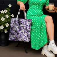 Vareau Tahiti Tiare Monstera Tote Bag Polynesian Pattern Curve Style - Polynesian Pride