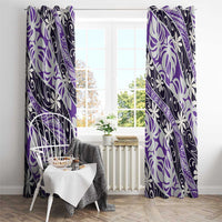 Vareau Tahiti Tiare Monstera Window Curtain Polynesian Pattern Curve Style - Polynesian Pride