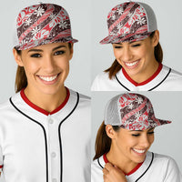 Uteute Tahiti Tiare Monstera Baseball Net Cap Polynesian Pattern Curve Style LT01 - Polynesian Pride