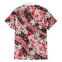 Uteute Tahiti Tiare Monstera Family Matching Puletasi and Hawaiian Shirt Polynesian Pattern Curve Style LT01 - Polynesian Pride