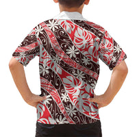 Uteute Tahiti Tiare Monstera Family Matching Short Sleeve Bodycon Dress and Hawaiian Shirt Polynesian Pattern Curve Style - Polynesian Pride
