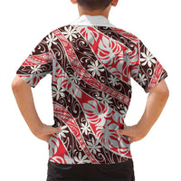 Uteute Tahiti Tiare Monstera Family Matching Tank Maxi Dress and Hawaiian Shirt Polynesian Pattern Curve Style - Polynesian Pride
