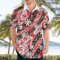 Uteute Tahiti Tiare Monstera Hawaiian Shirt Polynesian Pattern Curve Style - Polynesian Pride