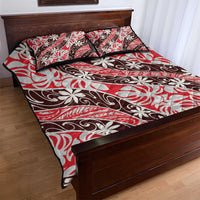 Uteute Tahiti Tiare Monstera Quilt Bed Set Polynesian Pattern Curve Style LT01 - Polynesian Pride