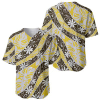 Rearea Tahiti Tiare Monstera Baseball Jersey Polynesian Pattern Curve Style - Polynesian Pride