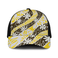 Rearea Tahiti Tiare Monstera Baseball Net Cap Polynesian Pattern Curve Style - Polynesian Pride