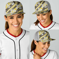 Rearea Tahiti Tiare Monstera Baseball Net Cap Polynesian Pattern Curve Style LT01 - Polynesian Pride
