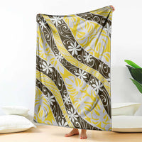 Rearea Tahiti Tiare Monstera Blanket Polynesian Pattern Curve Style - Polynesian Pride